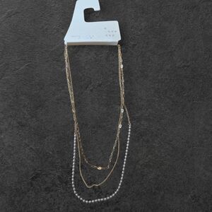 A New Day Elegant Gold and Pearl Multistrand Necklace